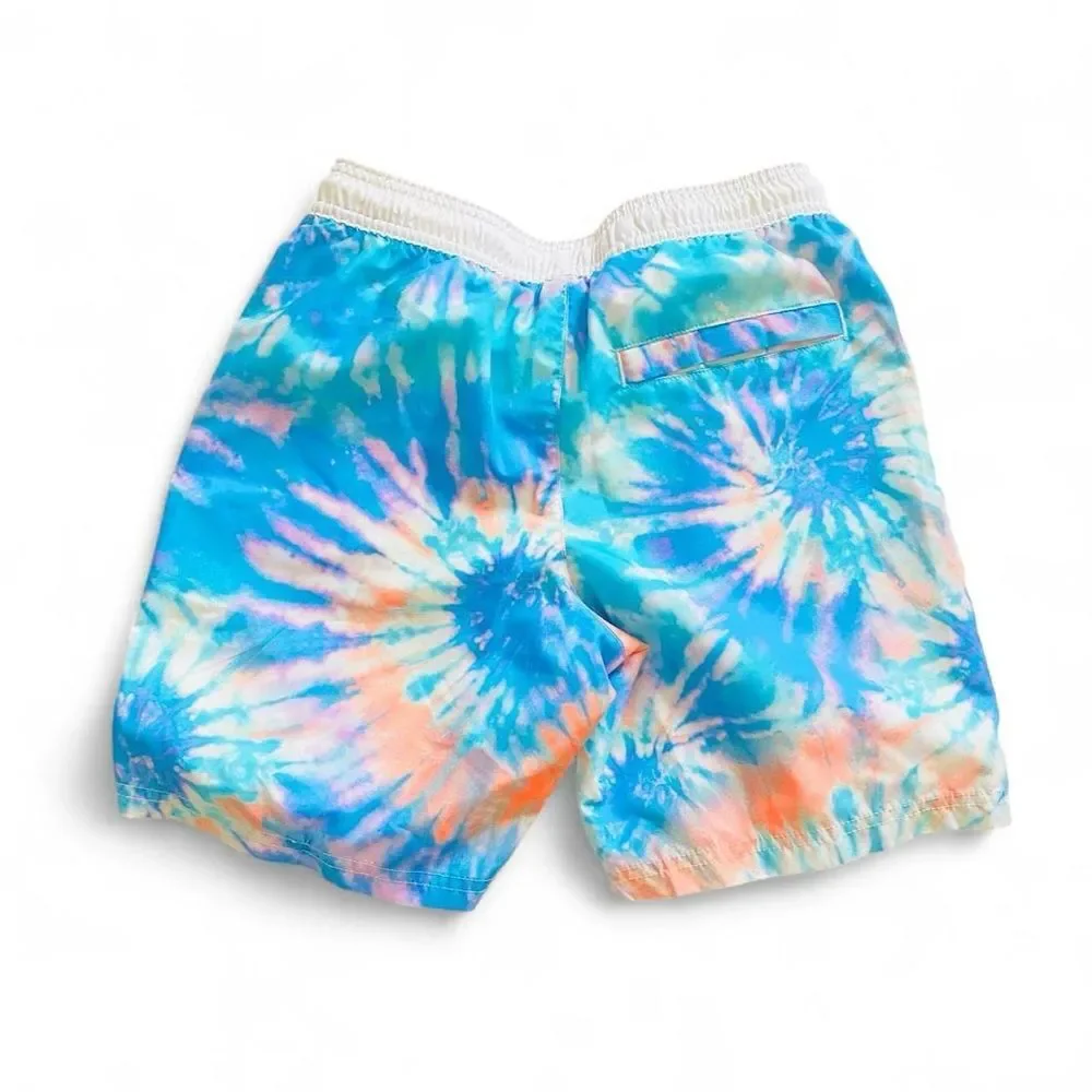 Cat & Jack Boys XL 14 Swim Trunks Lot 2 Tropical Palm Tie Dye Board Shorts